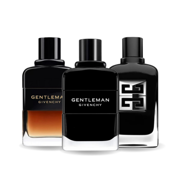 Tilbudspakke med 3 parfumer: Givenchy GENTLEMAN, GENTLEMAN RÉSERVE PRIVÉE og GENTLEMAN SOCIETY 100ml
