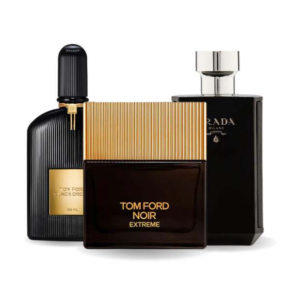 Tilbudspakke med 3 parfumer: Black Orchid, Noir Extreme og Prada L’Homme Intense 100ml